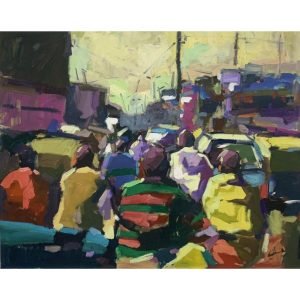 La foule <br><span class="dimension">Dimensions 64X78 cm </br> <a href="https://bloc9art.com/product-category/artists/mustapha-belyasmine"><u>BELYASMINE Mustapha</u></a></span>