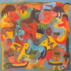 ASMAH COMPOSITION 02</br><span class="dimension">Dimensions 110 x 110 cm <br> <a href="https://bloc9art.com/product-category/artists/asmah-mustapha/"><u>ASMAH Mustapha</u></a></span>