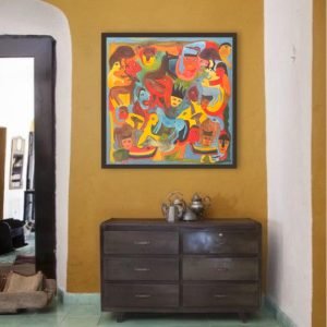 ASMAH COMPOSITION 02</br><span class="dimension">Dimensions 110 x 110 cm <br> <a href="https://bloc9art.com/product-category/artists/asmah-mustapha/"><u>ASMAH Mustapha</u></a></span>