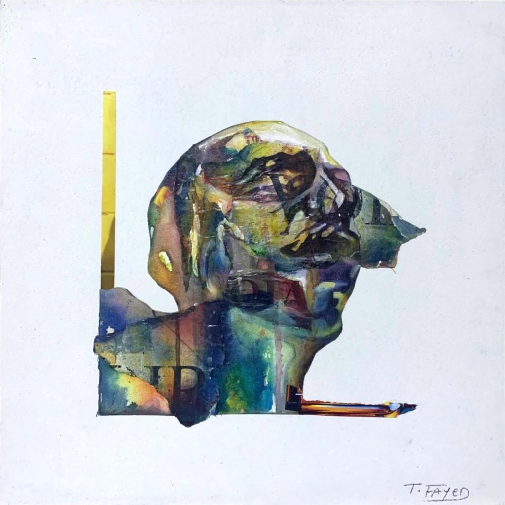 Portrait abstrait N 01 Dimensions 52 x 52 cm FAYED Tarik - Bloc 9 Art