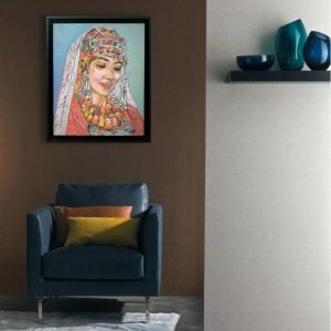 Femme berbère </br><span class="dimension">Dimensions 70 x 60 cm <br> <a href="https://bloc9art.com/product-category/artists/nyami-driss/"><u>NYAMI Driss</u></a></span>