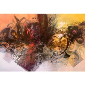 HRO Composition N 02 <br><span class="dimension">Dimensions 107 x 157 cm</br> <a href="https://bloc9art.com/product-category/artists/hraoui-abdelfattah/"><u>HRAOUI Abdelfattah</u></a></span></u></a></span>