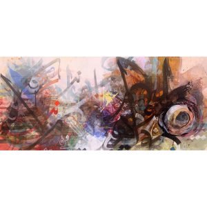 HRO Composition N 03 <br><span class="dimension">Dimensions 88 x 187 cm</br> <a href="https://bloc9art.com/product-category/artists/hraoui-abdelfattah/"><u>HRAOUI Abdelfattah</u></a></span></u></a></span>