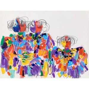 Trio N 02 </br><span class="dimension">Dimensions 133 x 102 cm <br> <a href="https://bloc9art.com/product-category/artists/benjkan-salah"><u>BENJKAN Salah</u></a></span>