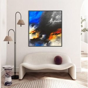 MOA Composition N 05 </br><span class="dimension">Dimensions 125 x 115 cm <br> <a href="https://bloc9art.com/product-category/artistes/moa-bennani-mohamed/"><u>MOA BENNANI Mohamed </u></a></span>