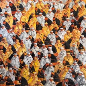 Danse de la victoire N 03</br><span class="dimension">Dimensions 115 x 115 cm <br> <a href="https://bloc9art.com/product-category/artists/hocin-ait-amghar/"><u>AIT AMGHAR Hocin </u></a></span>