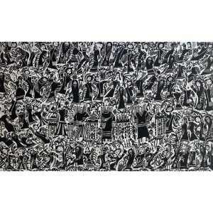 Rituel des ombres</br><span class="dimension">Dimensions 100 X 160 cm <br> <a href="https://bloc9art.com/product-category/artists/el-gaouzi-abid/"><u>EL GAOUZI Abid</u></a></span>