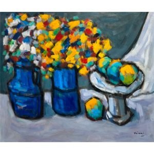 Khiari composition N 09<br><span class="dimension">Dimensions 94 x 84 cm</br> <a href="https://bloc9art.com/product-category/artists/khiari-mohamed/"><u>KHIARI Mohamed</u></a></span></u></a></span>