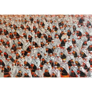 Danse de la victoire N 04</br><span class="dimension">Dimensions 86 x 126 cm <br> <a href="https://bloc9art.com/product-category/artists/hocin-ait-amghar/"><u>AIT AMGHAR Hocin </u></a></span>