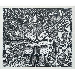 Tahdaini composition N 05<br><span class="dimension">Dimensions 54 X 64 cm </br> <a href="https://bloc9art.com/product-category/artists/mohamed-tahdaini/"><u>TAHDAINI Mohamed</u></a></span>