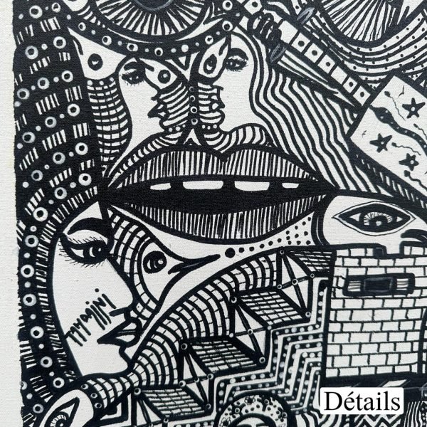 Tahdaini composition N 05<br><span class="dimension">Dimensions 54 X 64 cm </br> <a href="https://bloc9art.com/product-category/artists/mohamed-tahdaini/"><u>TAHDAINI Mohamed</u></a></span> - Image 4