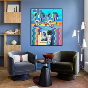 Matini Composition N 5</br><span class="dimension">Dimensions 122 X 102 cm <br> <a href="https://bloc9art.com/product-category/artistes/matini-hicham/"><u>MATINI Hicham</u></a></span>