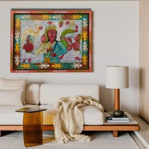 Les musiciens<br><span class="dimension">Dimensions 97 X 128 cm</br> <a href="https://bloc9art.com/product-category/artistes/el-atrach-abdellah/"><u>EL ATRACH Abdellah</u></a></span></u></a></span>