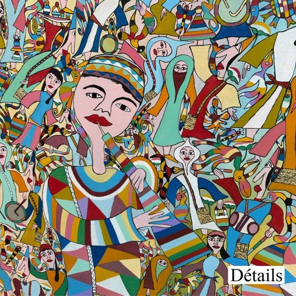 Fête des couleurs</br><span class="dimension">Dimensions 100 X 160 cm <br> <a href="https://bloc9art.com/product-category/artists/el-gaouzi-abid/"><u>EL GAOUZI Abid</u></a></span> – Image 4