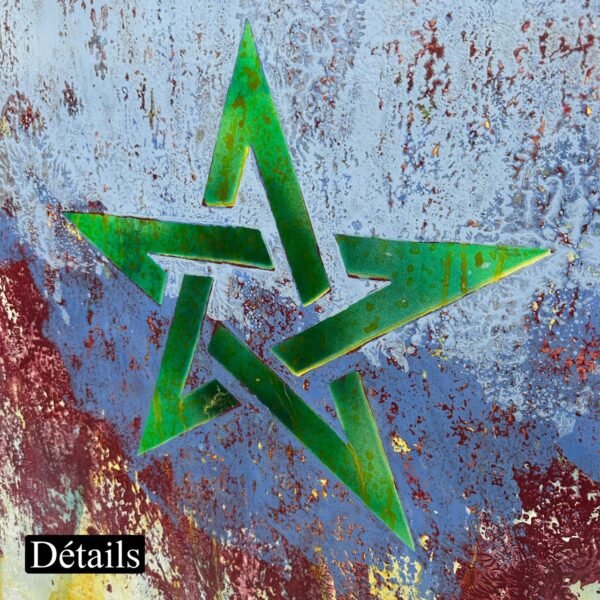 Etoile et toile N05</br><span class="dimension">Dimensions 100 x 100 cm <br> <a href="https://bloc9art.com/product-category/artistes/noureddine-chater/"><u>Noureddine Chater</u></a></span> - Image 3