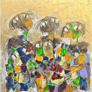 Famille</br><span class="dimension">Dimensions 100 x 100 cm <br> <a href="https://bloc9art.com/product-category/artists/benjkan-salah"><u>BENJKAN Salah</u></a></span>