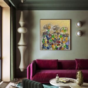 Famille</br><span class="dimension">Dimensions 100 x 100 cm <br> <a href="https://bloc9art.com/product-category/artists/benjkan-salah"><u>BENJKAN Salah</u></a></span>