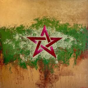 Etoile et toile N07</br><span class="dimension">Dimensions 100 x 100 cm <br> <a href="https://bloc9art.com/product-category/artistes/noureddine-chater/"><u>Noureddine Chater</u></a></span>