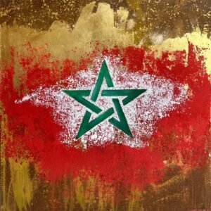 Etoile et toile N06</br><span class="dimension">Dimensions 100 x 100 cm <br> <a href="https://bloc9art.com/product-category/artistes/noureddine-chater/"><u>Noureddine Chater</u></a></span>