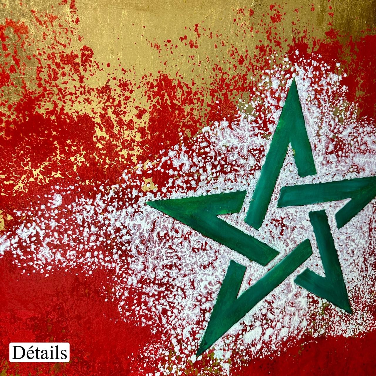 Etoile et toile N06</br><span class="dimension">Dimensions 100 x 100 cm <br> <a href="https://bloc9art.com/product-category/artistes/noureddine-chater/"><u>Noureddine Chater</u></a></span> – Image 3