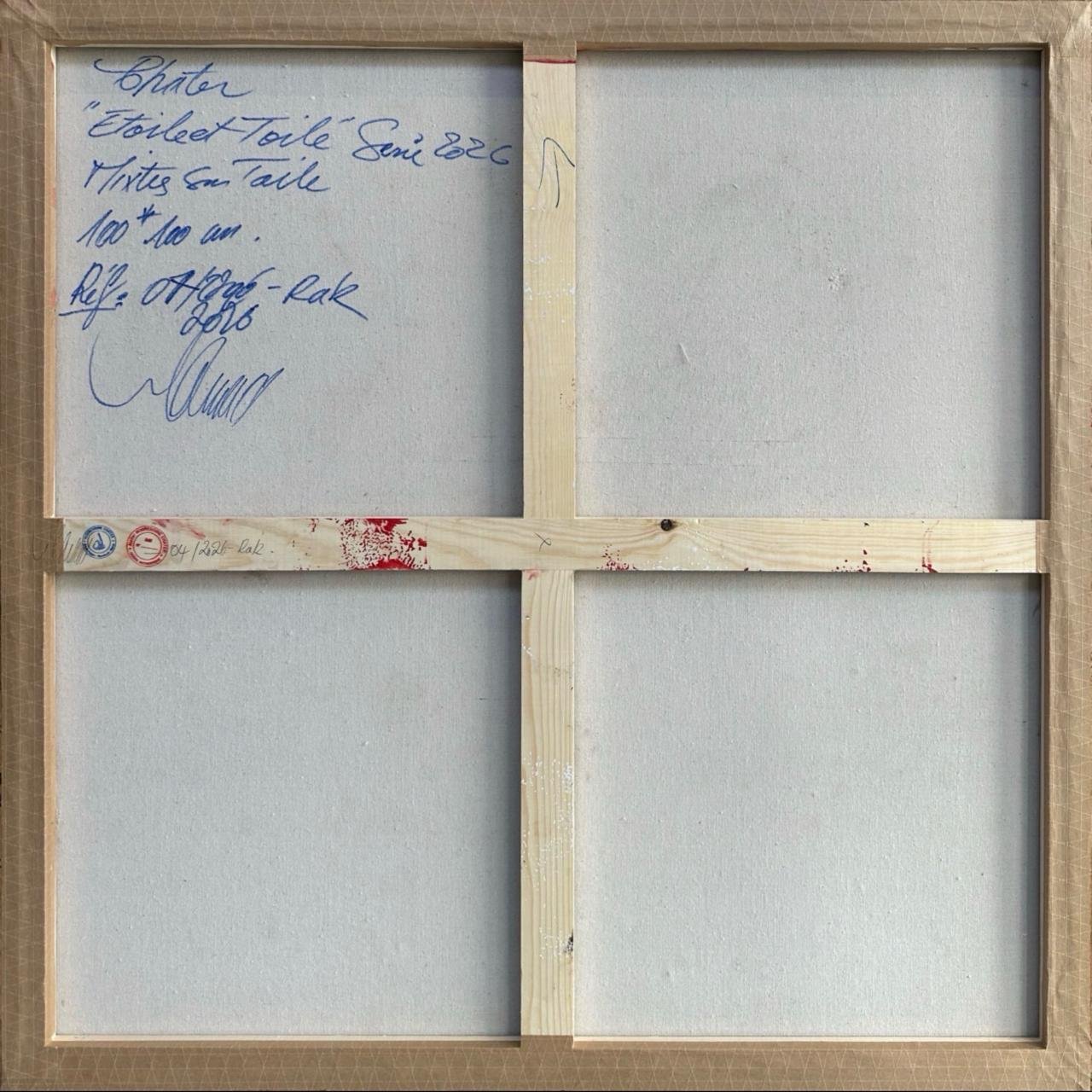 Etoile et toile N06</br><span class="dimension">Dimensions 100 x 100 cm <br> <a href="https://bloc9art.com/product-category/artistes/noureddine-chater/"><u>Noureddine Chater</u></a></span> – Image 5