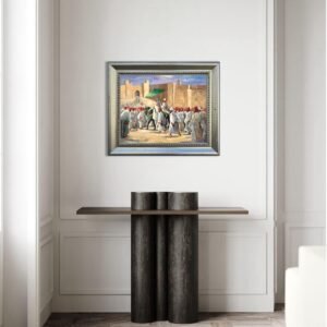 La Sortie du Roi N02<br><span class="dimension">Dimensions 73 X 87 cm </br> <a href="https://bloc9art.com/product-category/artists/abderrahim-saba/"><u>SABA Abderrahim</u></a></span>