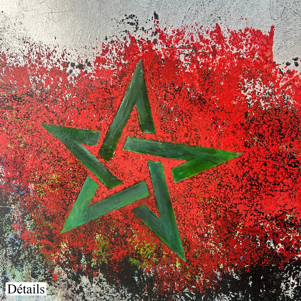 Etoile et toile N08</br><span class="dimension">Dimensions 100 x 100 cm <br> <a href="https://bloc9art.com/product-category/artistes/noureddine-chater/"><u>Noureddine Chater</u></a></span> – Image 4