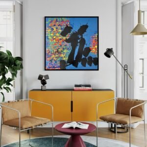DFH Composition N 10<br><span class="dimension">Dimensions 110 x 110 cm</br> <a href="https://bloc9art.com/product-category/artists/daifallah-noureddine/"><u>DAIFALLAH Noureddine</u></a></span></u></a></span>