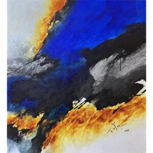 MOA Composition N 08 </br><span class="dimension">Dimensions 130 x 120 cm <br> <a href="https://bloc9art.com/product-category/artistes/moa-bennani-mohamed/"><u>MOA BENNANI Mohamed </u></a></span>