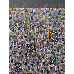 EFK Composition N 33<br><span class="dimension">Dimensions 120 x 90 cm</br> <a href="https://bloc9art.com/product-category/artists/el-fahli-khadija/"><u>EL FAHLI Khadija</u></a></span></u></a></span>