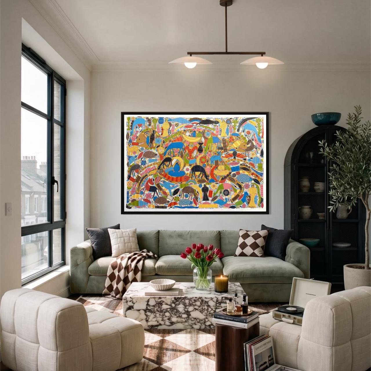 Regragui ST N 02<br><span class="dimension">Dimensions 132 X 192 cm</br> <a href="https://bloc9art.com/product-category/artistes/regragui-bouslai/"><u>Regragui Bouslai</u></a></span></u></a></span> – Image 2